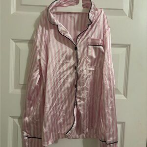 Pink Striped Women's Pajama Set